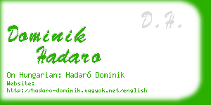 dominik hadaro business card