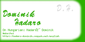 dominik hadaro business card